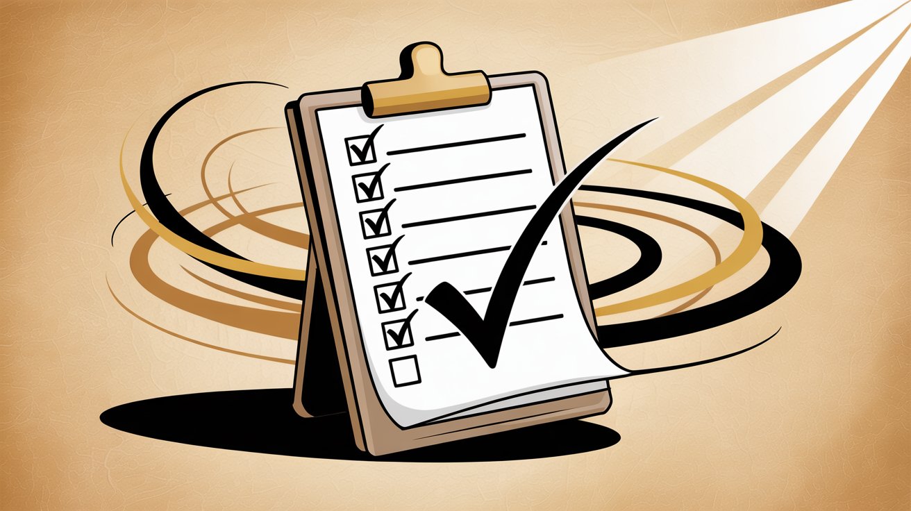 Success strategy checklist showing goal achievement and winning TikTok engagement tactics