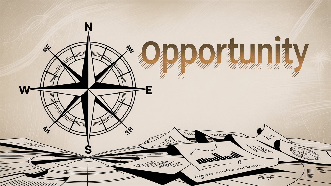 Strategic visualization showing discovery of opportunities and gaps in the competitive landscape for planning