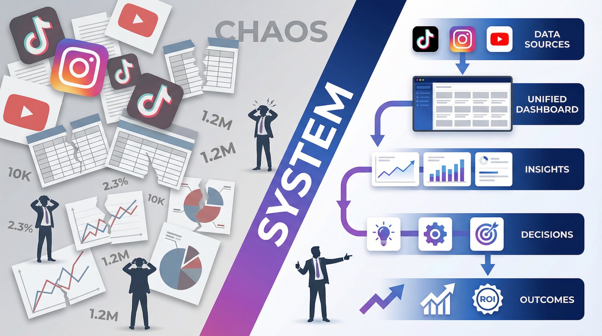 Transformation from scattered analytics chaos to organized operational system for agencies