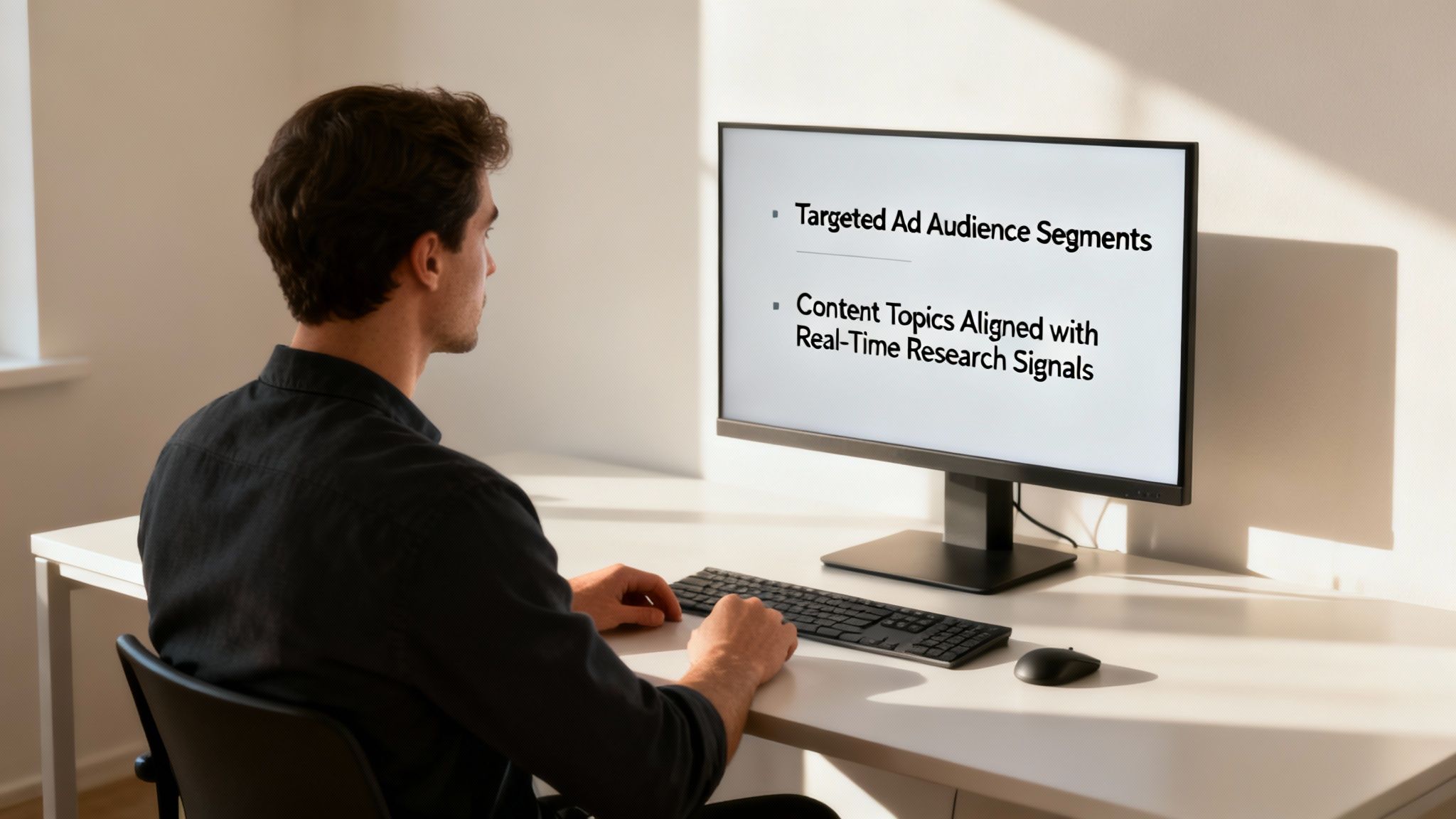Marketers analyzing a campaign dashboard with intent data visualizations.