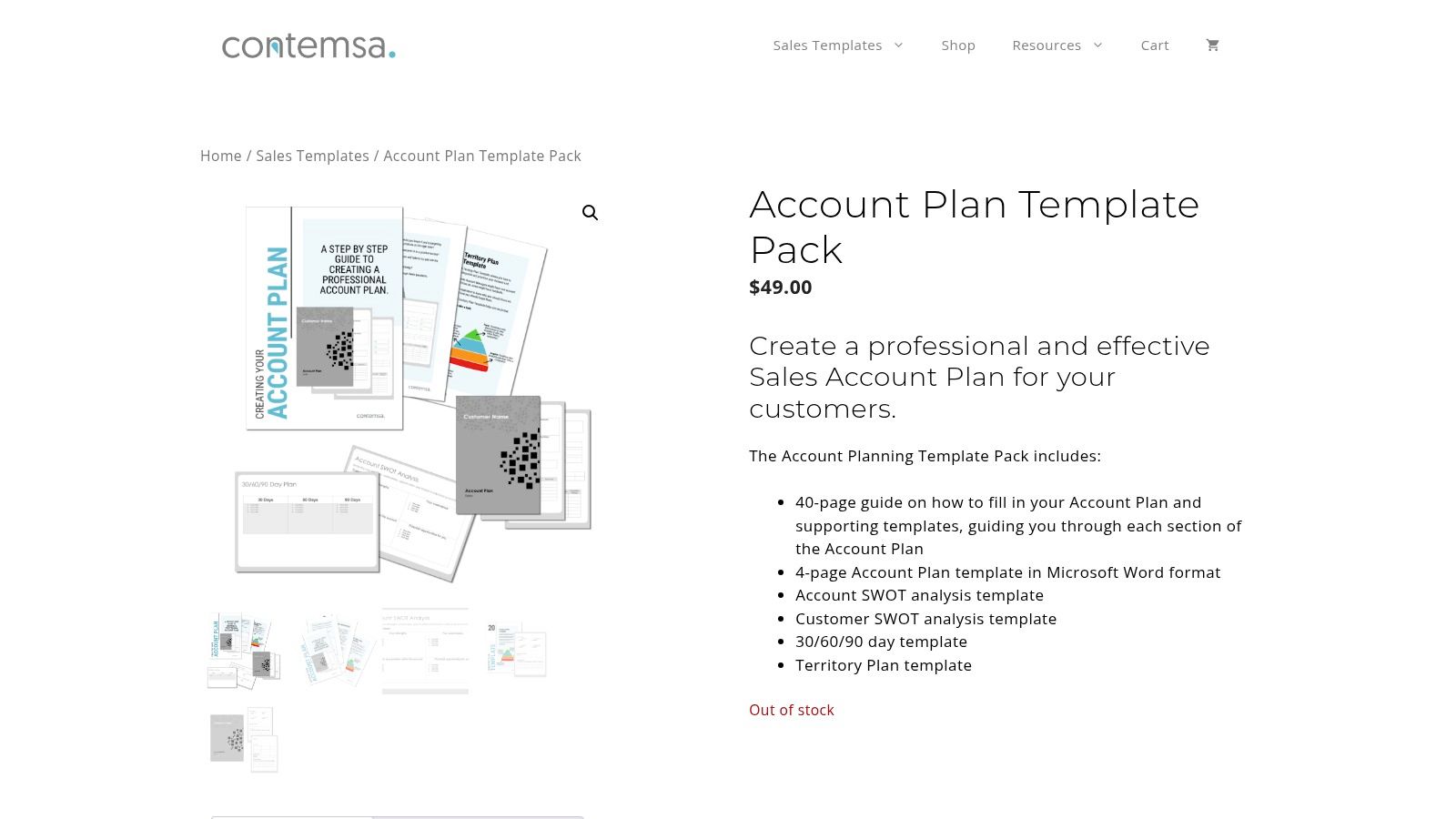 Contemsa — Account Plan Template Pack (Word)