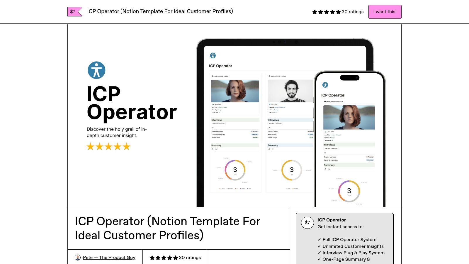 Gumroad (ICP Operator - Notion template)