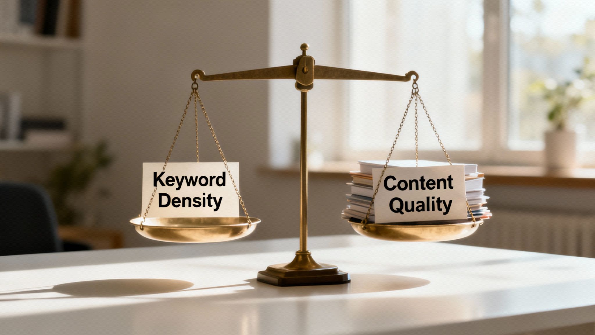 An abstract image representing the complexity and interconnectedness of modern SEO, with nodes and lines suggesting semantic relationships rather than simple keyword repetition.
