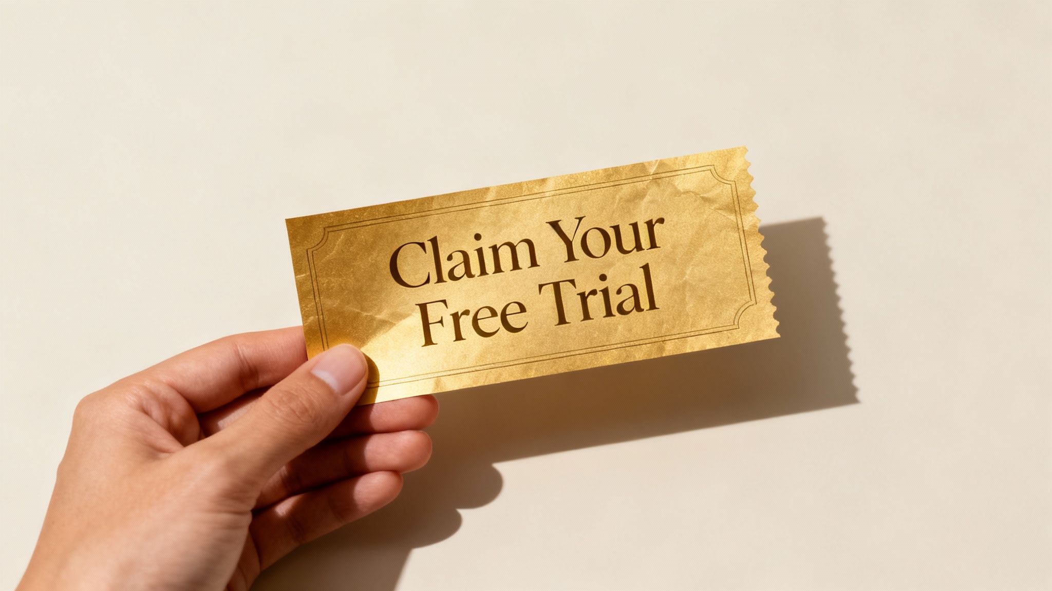 Claim Your Free Trial CTA example on a webpage