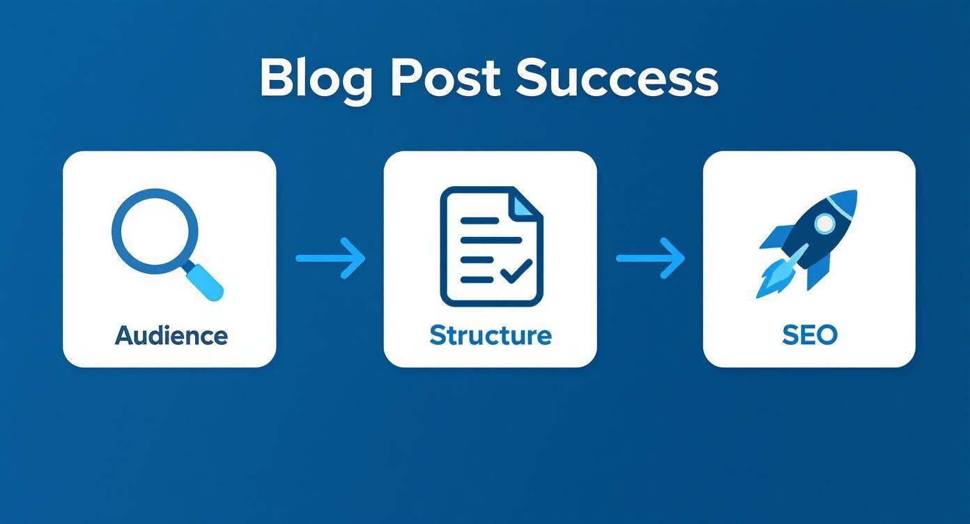 Infographic about how to write seo friendly blog posts