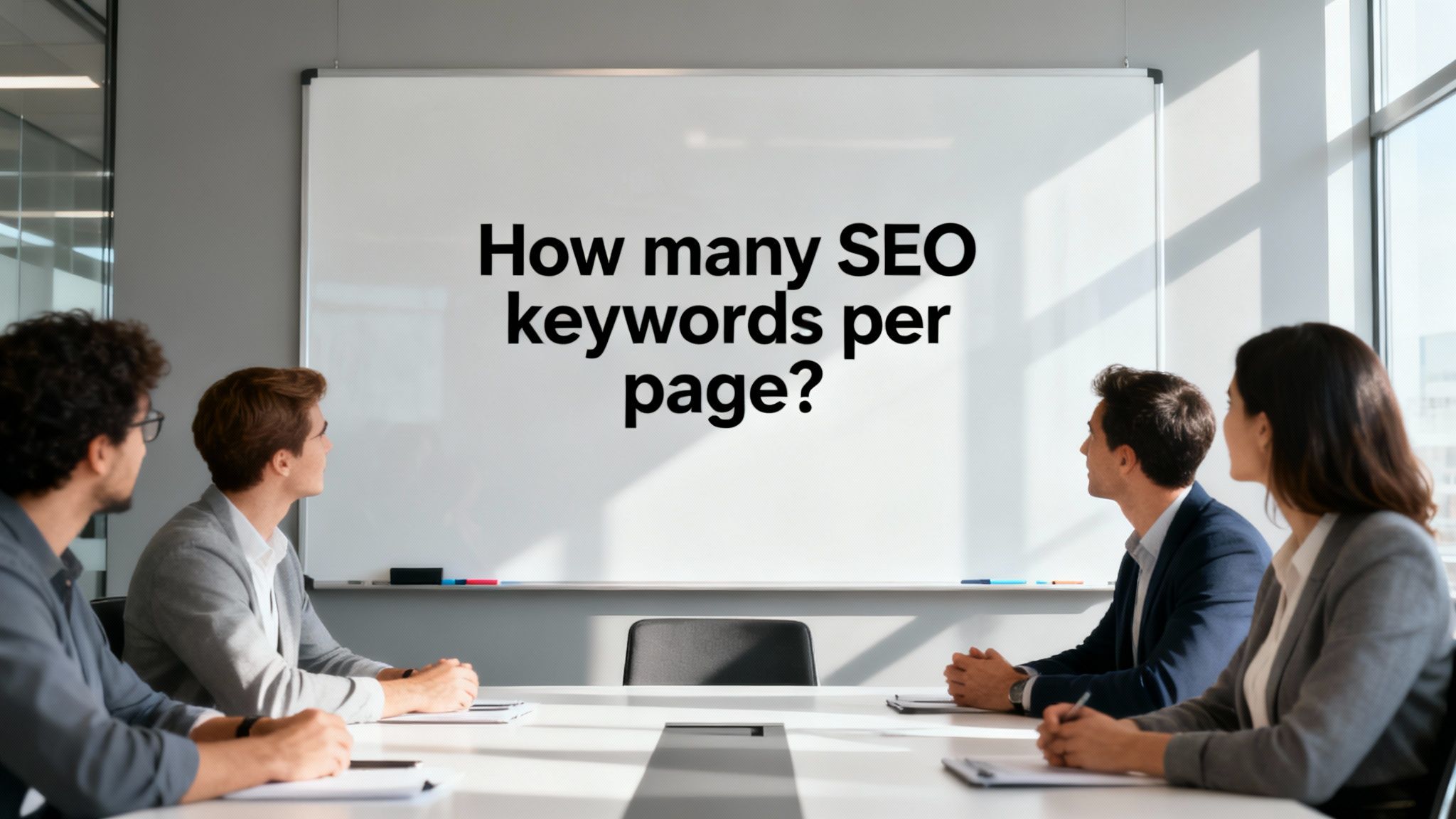 A person typing on a laptop with charts and graphs in the background, representing SEO strategy.