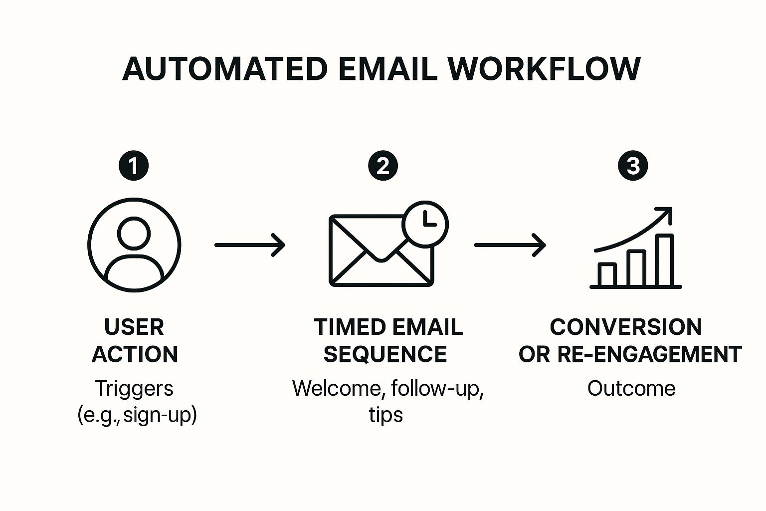 Infographic showing key data about Automated Email Workflows and Drip Campaigns