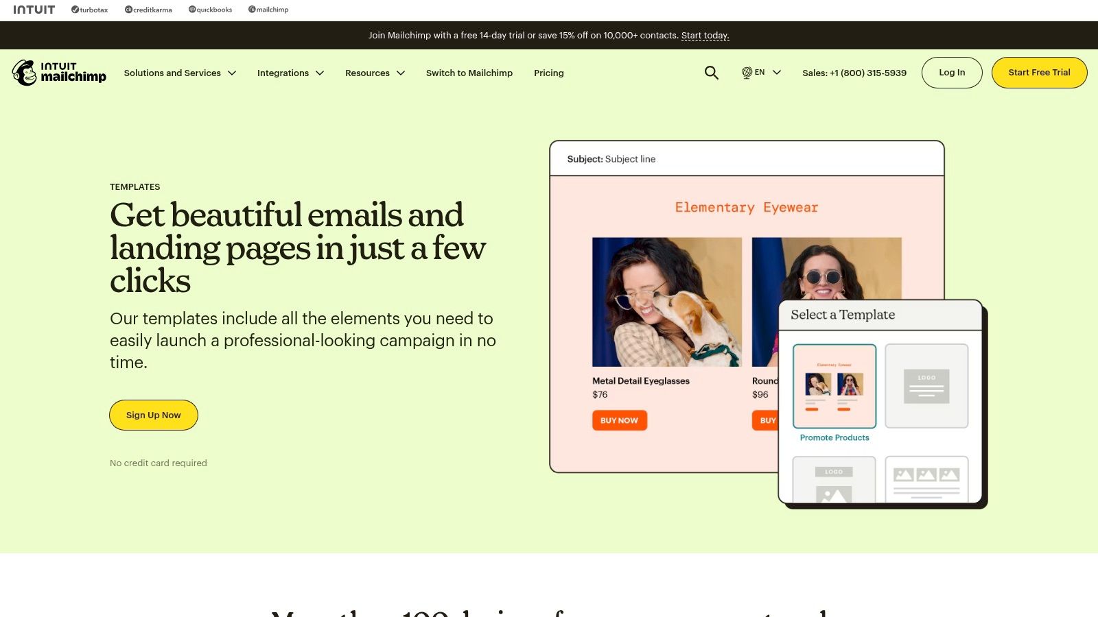 Mailchimp's template editor interface