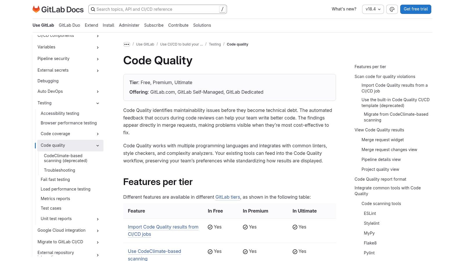 GitLab (Code Quality and SAST)