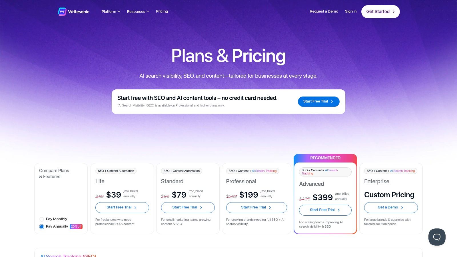 Writesonic (Chatsonic + AI Article Writer)