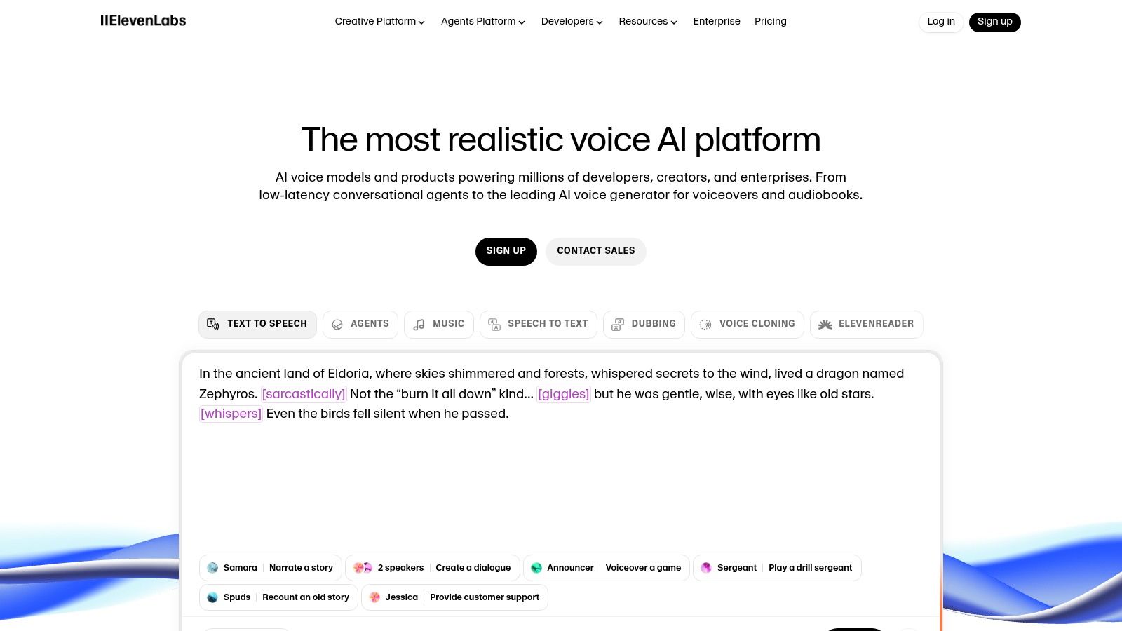 ElevenLabs – AI voice, dubbing, and conversational agents