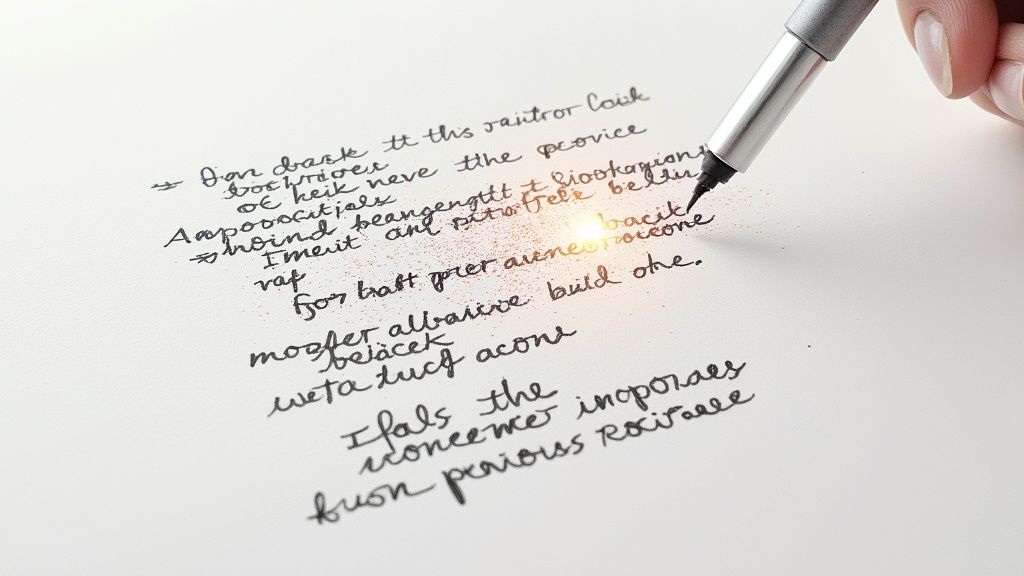 Screenshot from Grammarly showing real-time suggestions to improve sentence clarity.