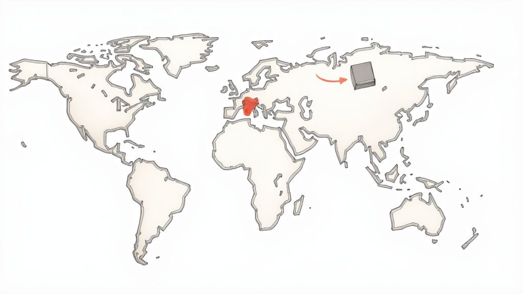 An image depicting various book distribution channels. It shows a central book icon connected by lines to other icons representing Amazon KDP, IngramSpark, Draft2Digital, and brick-and-mortar bookstores, illustrating the concept of wide distribution.