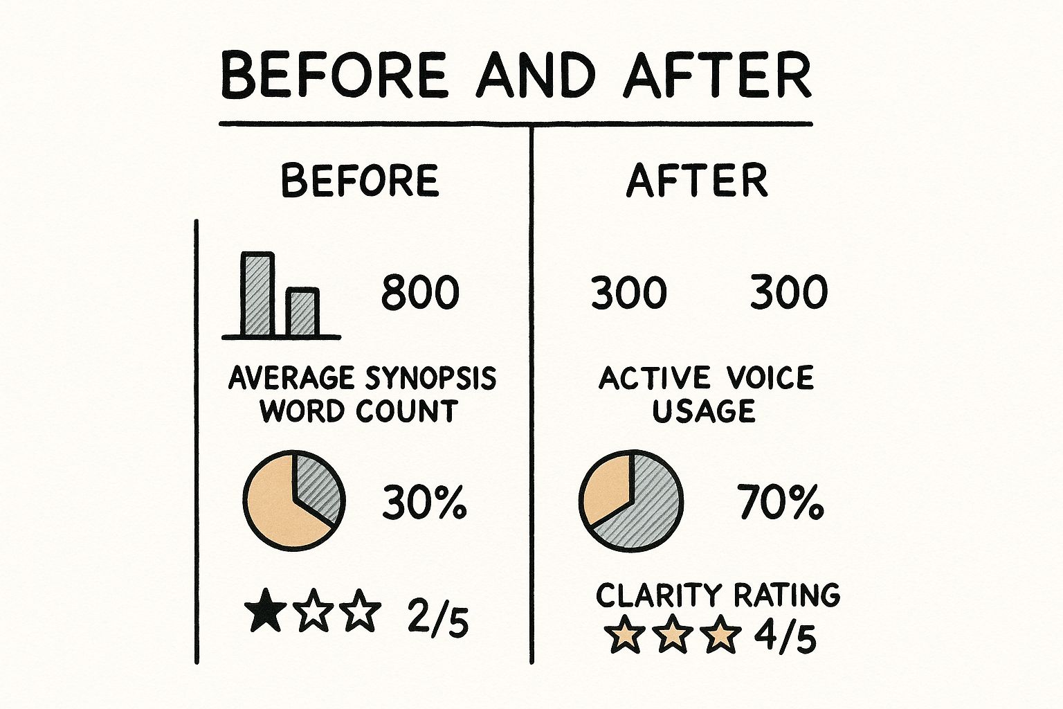 Infographic about how to write a book synopsis