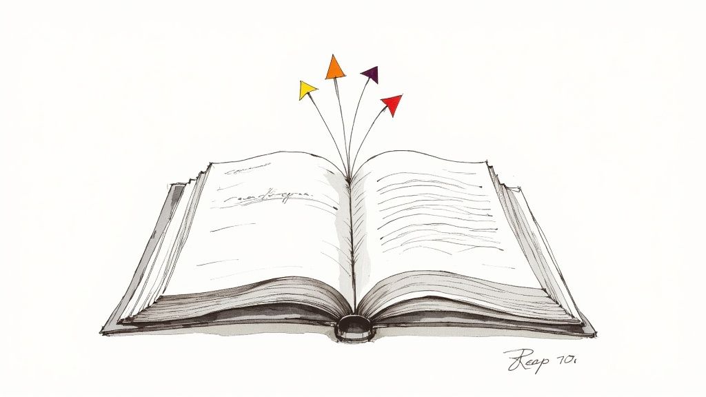 A person's finger hovering over a smartphone screen, paused on a digital bookstore page, symbolizing a hook that stops scrolling