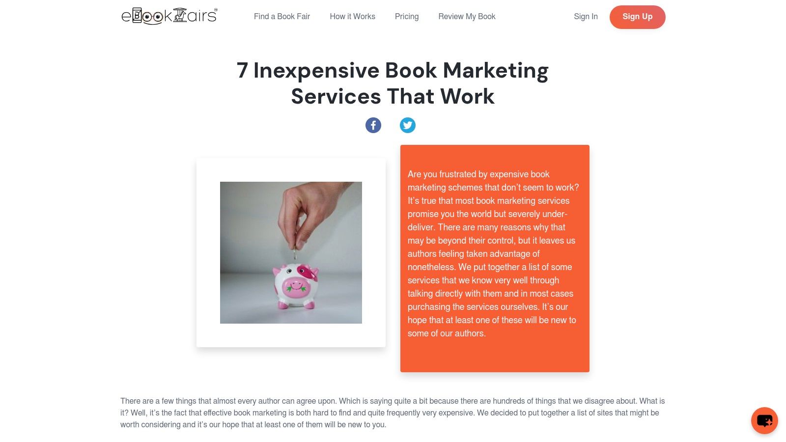 eBookFairs virtual event platform