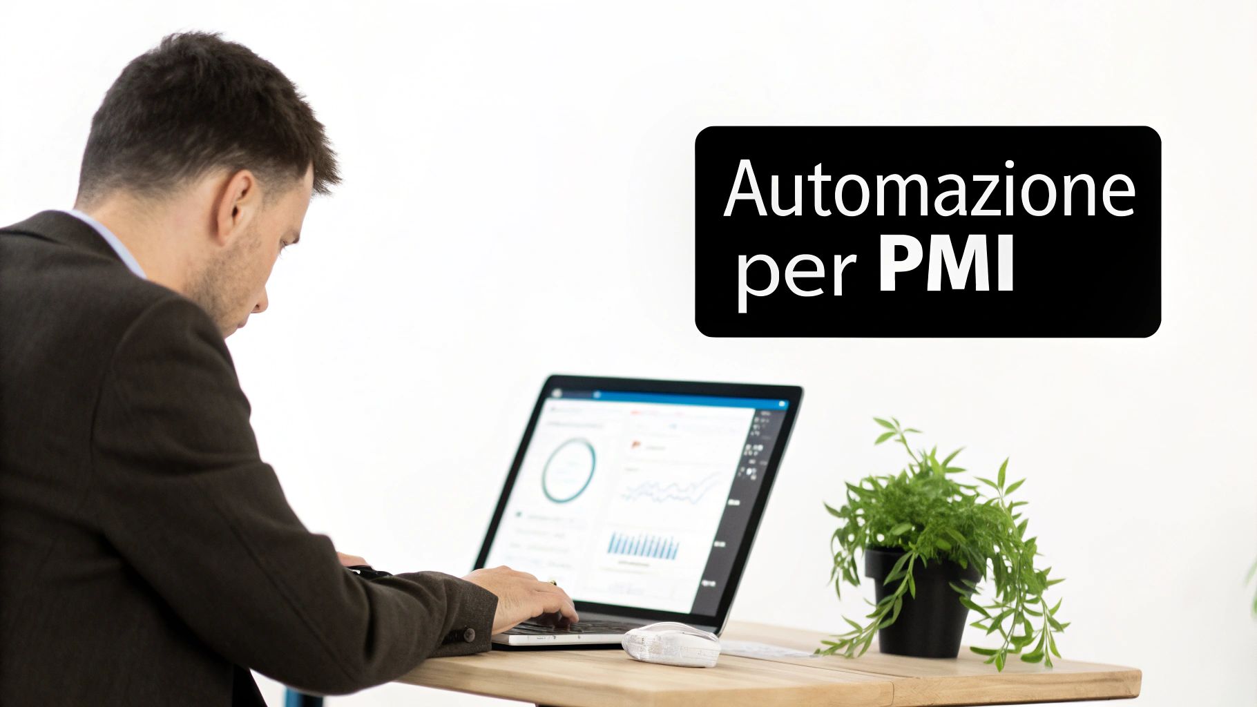 Team di professionisti che collaborano a un progetto di automazione in un ufficio moderno
