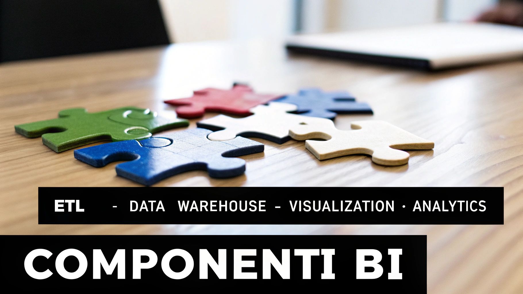Un diagramma che illustra i componenti chiave della Business Intelligence