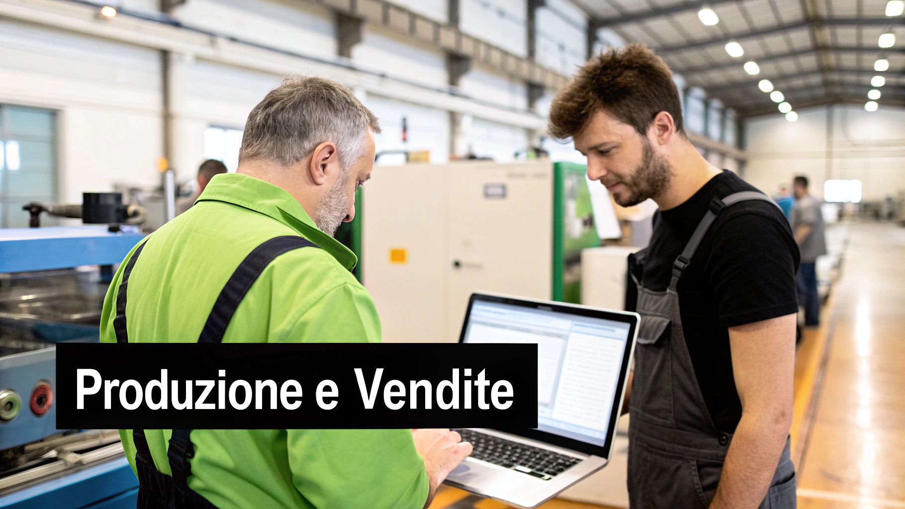 Un magazzino moderno con flussi di lavoro ottimizzati, che mostra l'efficienza della digitalizzazione.
