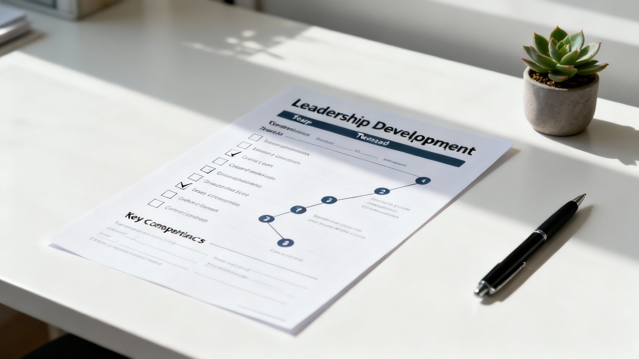 A group of diverse professionals collaboratively working on a plan at a table.