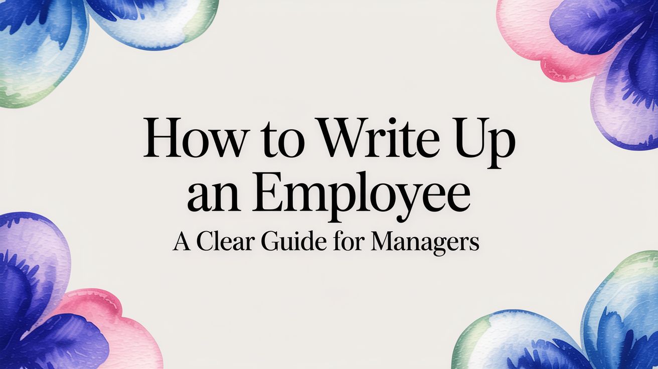 How to Write Up an Employee: A Clear Guide for Managers