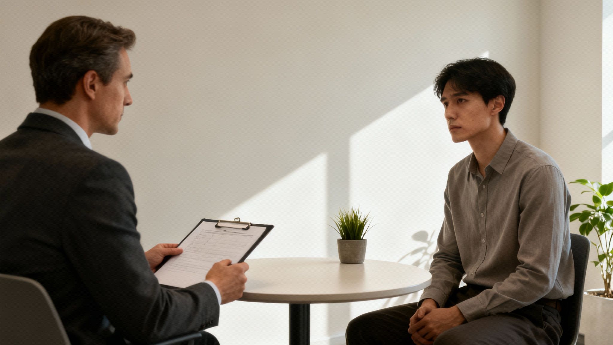 A person looking at a confusing whiteboard with arrows and charts, representing a failed meeting agenda.