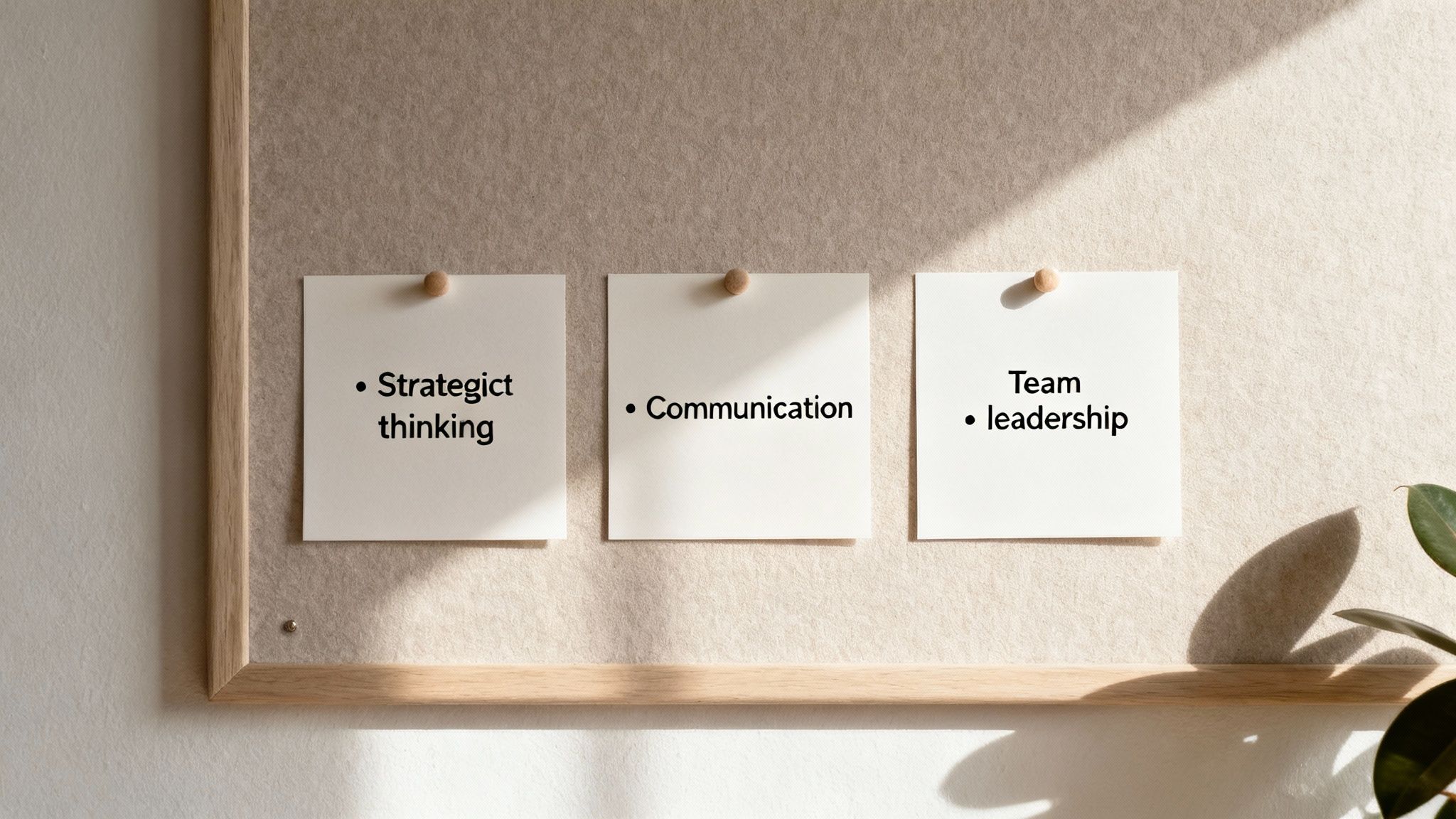A manager leading a team meeting in a modern office, pointing to a whiteboard.