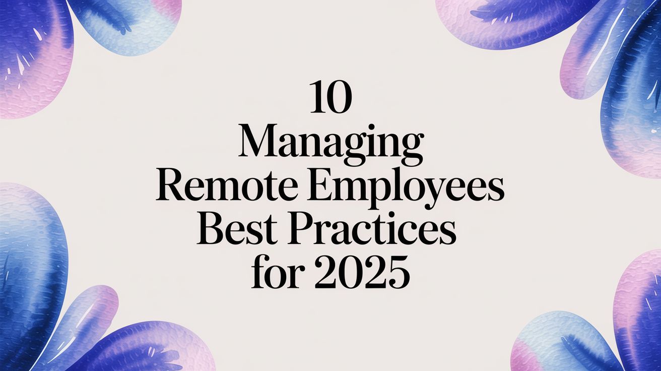 10 Managing Remote Employees Best Practices for 2025