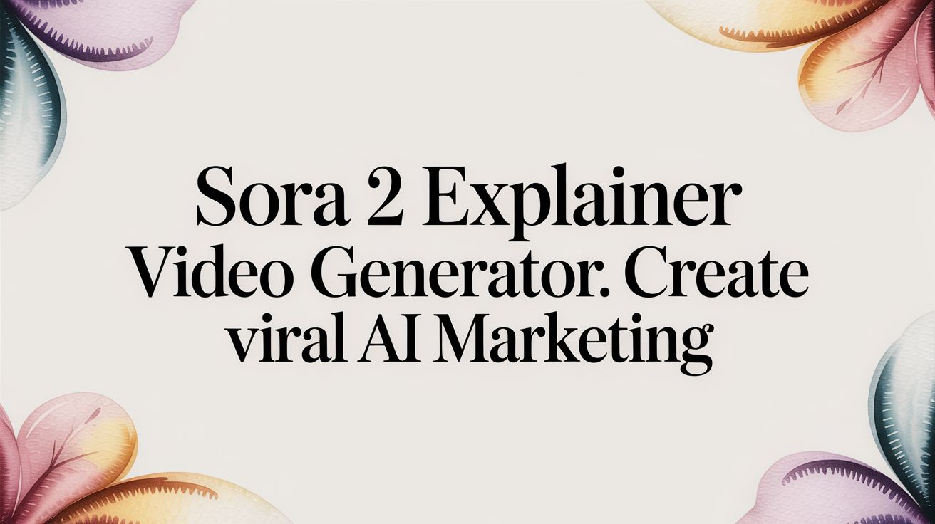 Sora 2 Explainer Video Generator: Create Viral AI Marketing