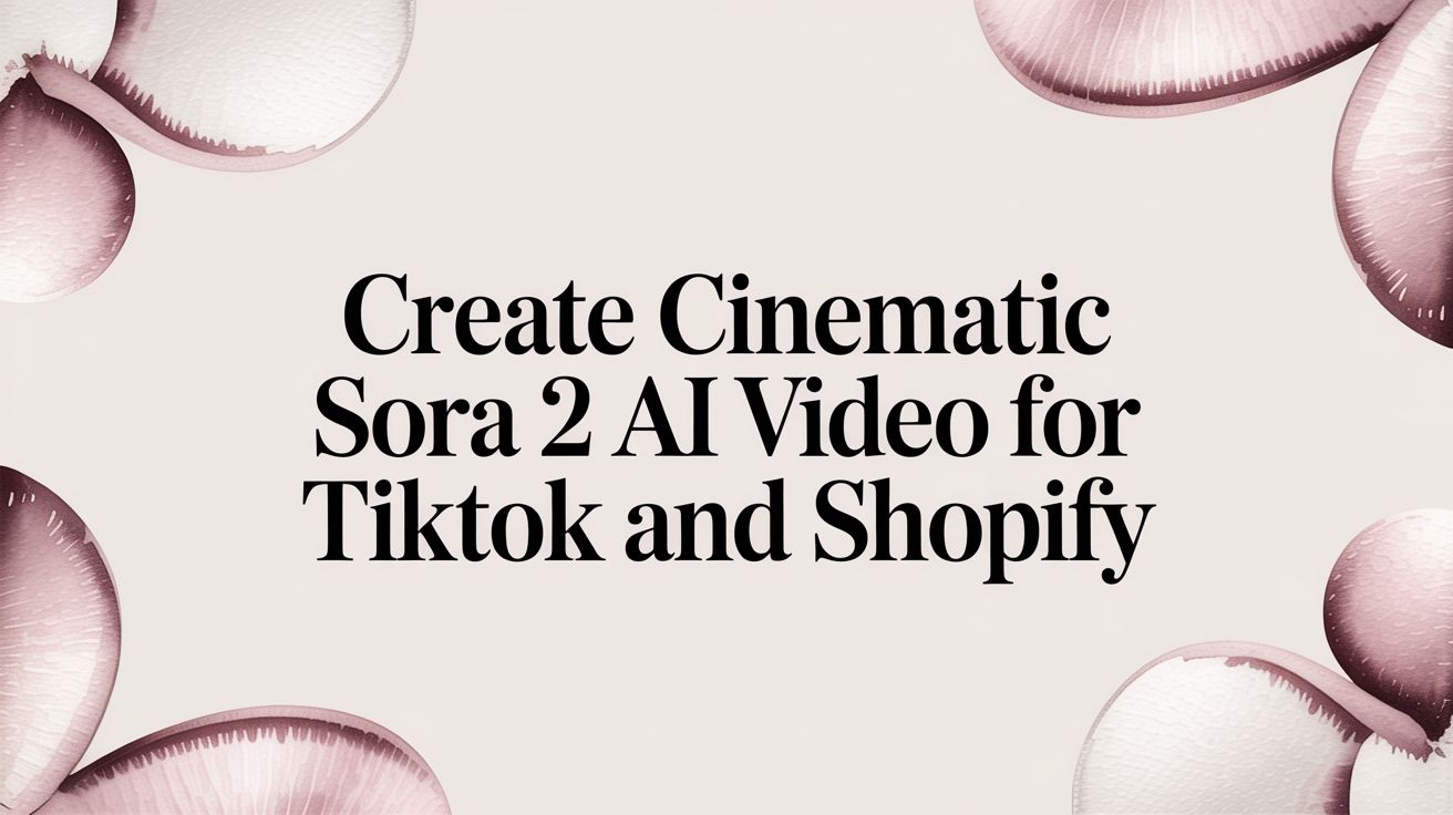 Create Cinematic Sora 2 AI Video for TikTok and Shopify