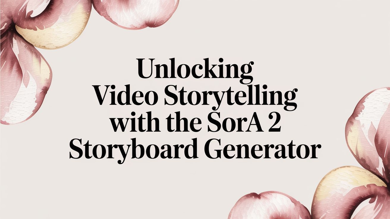 Unlocking Video Storytelling with the Sora 2 Storyboard Generator