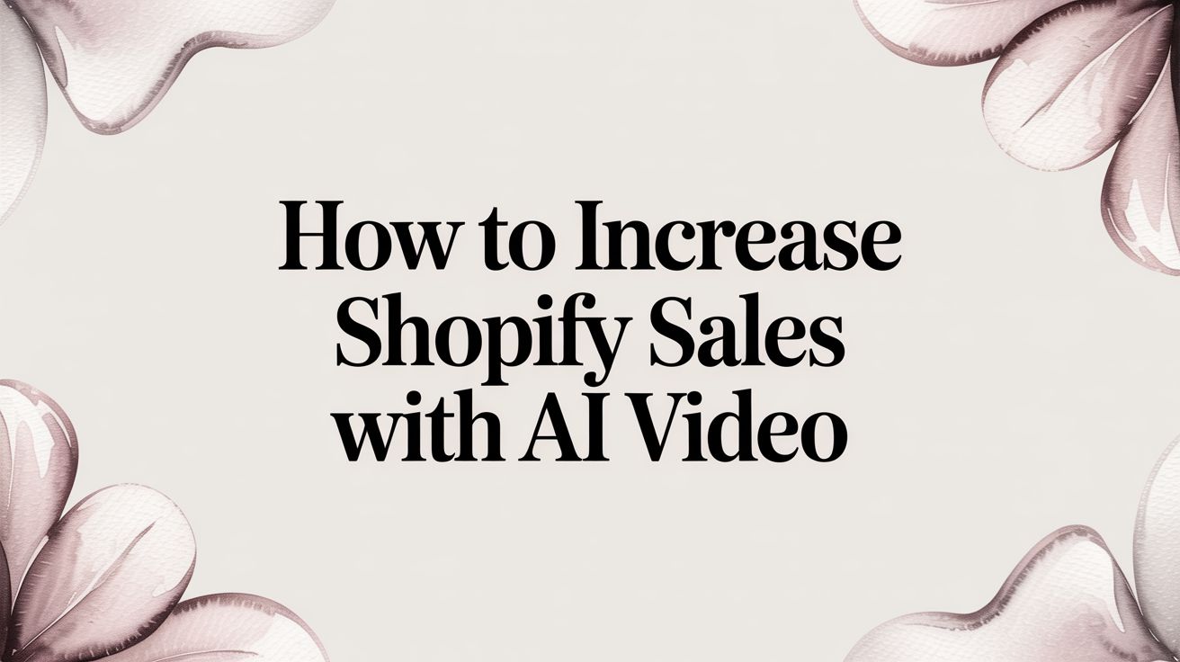 How to Increase Shopify Sales with Sora 2 AI Video Generation