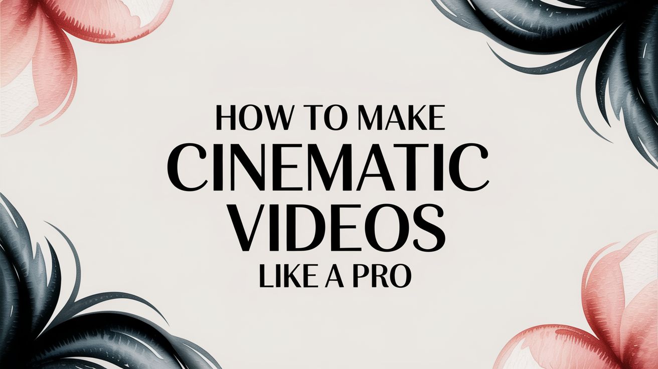 How to Make Cinematic Videos Like a Pro