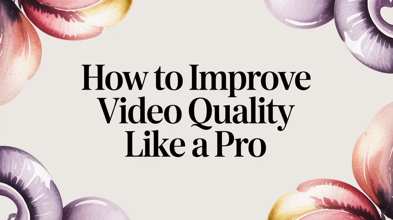 How to Improve Video Quality Like a Pro