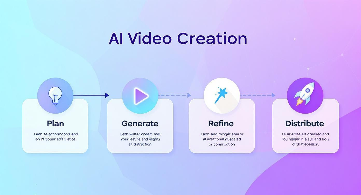 Infographic about how to make ai videos
