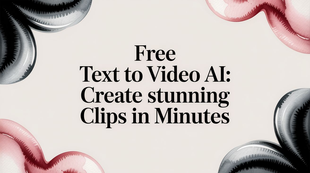 free text to video ai: Create Stunning Clips in Minutes