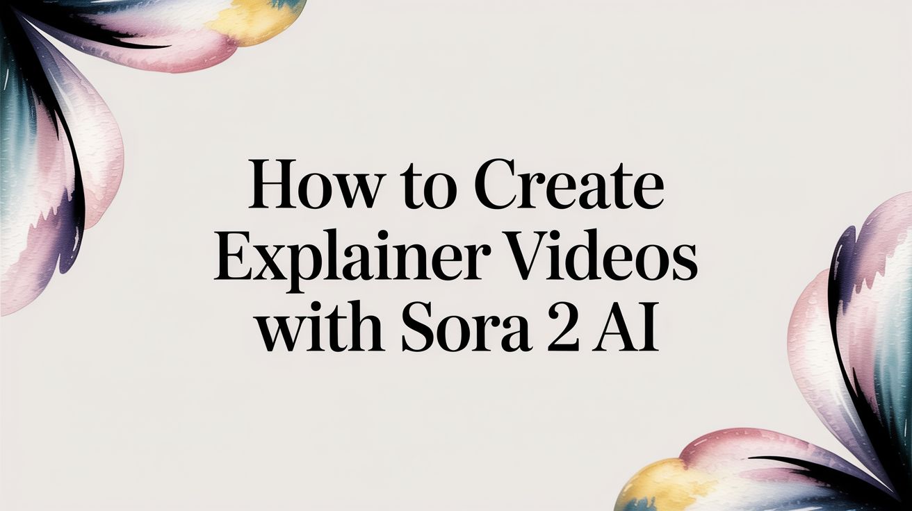 How to Create Explainer Videos with Sora 2 AI