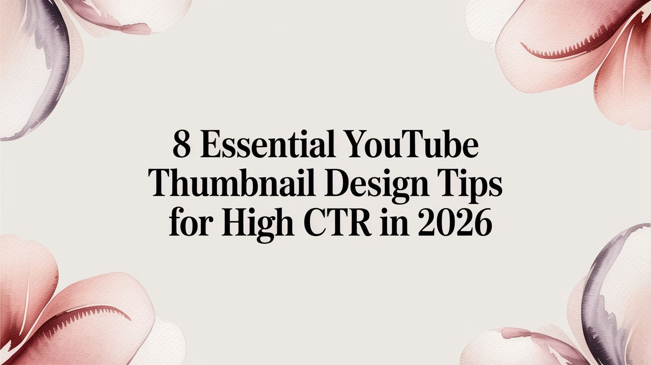 8 Essential YouTube Thumbnail Design Tips for High CTR in 2026