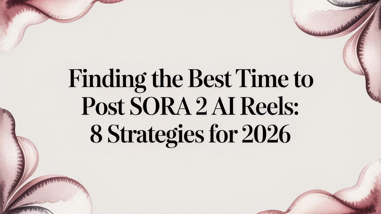 Finding the Best Time to Post Sora 2 AI Reels: 8 Strategies for 2026