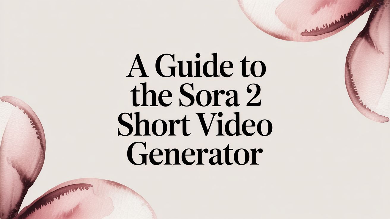 A Guide to the Sora 2 Short Video Generator
