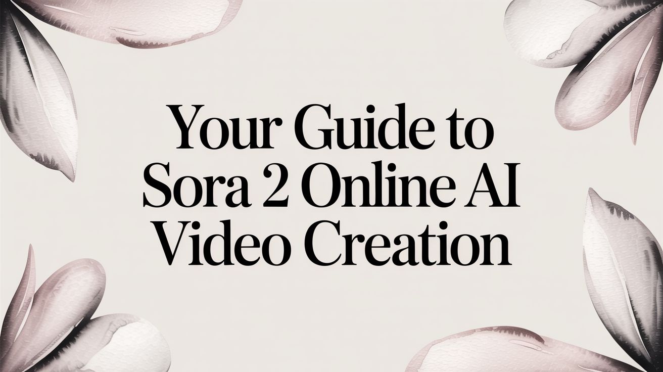 Your Guide to Sora 2 Online AI Video Creation