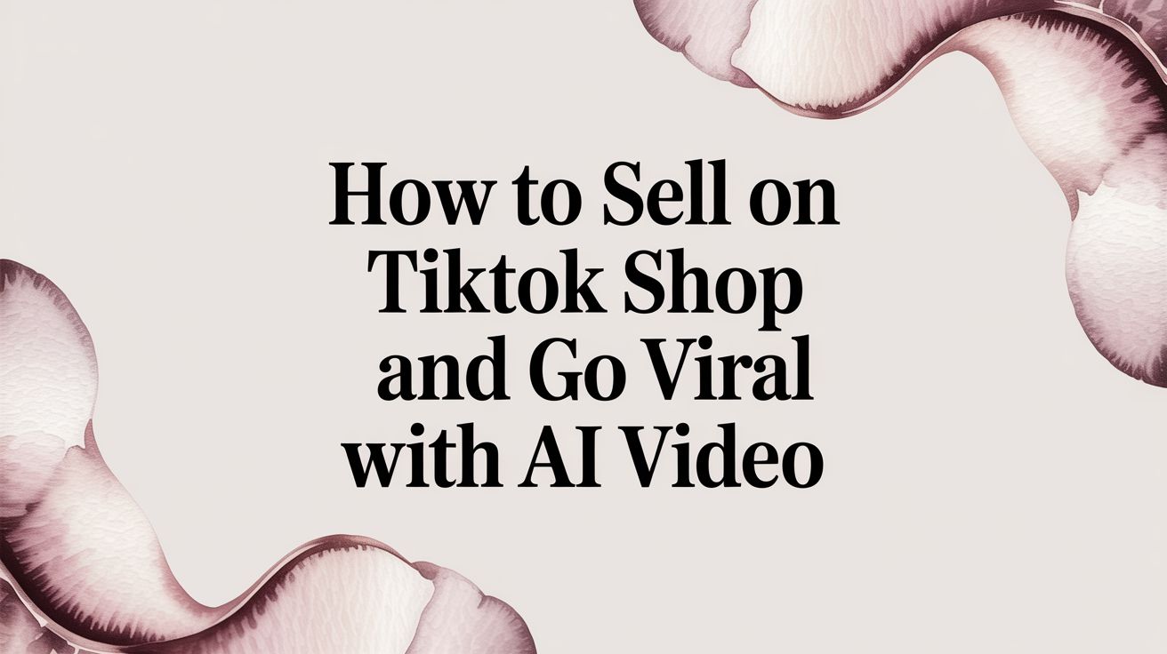 How to Sell on TikTok Shop and Go Viral with AI Video