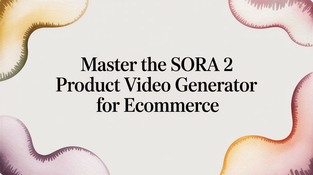 Master the Sora 2 Product Video Generator for Ecommerce