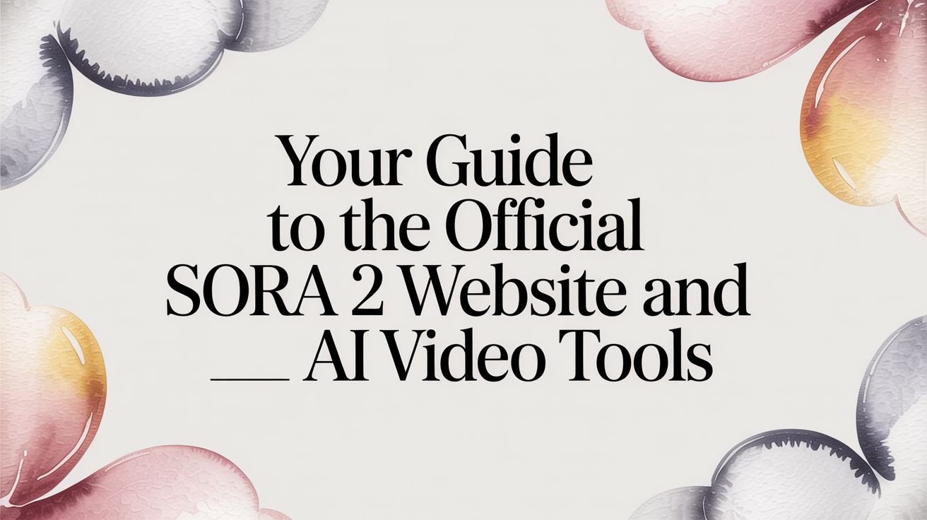Your Guide to the Official Sora 2 Website and AI Video Tools
