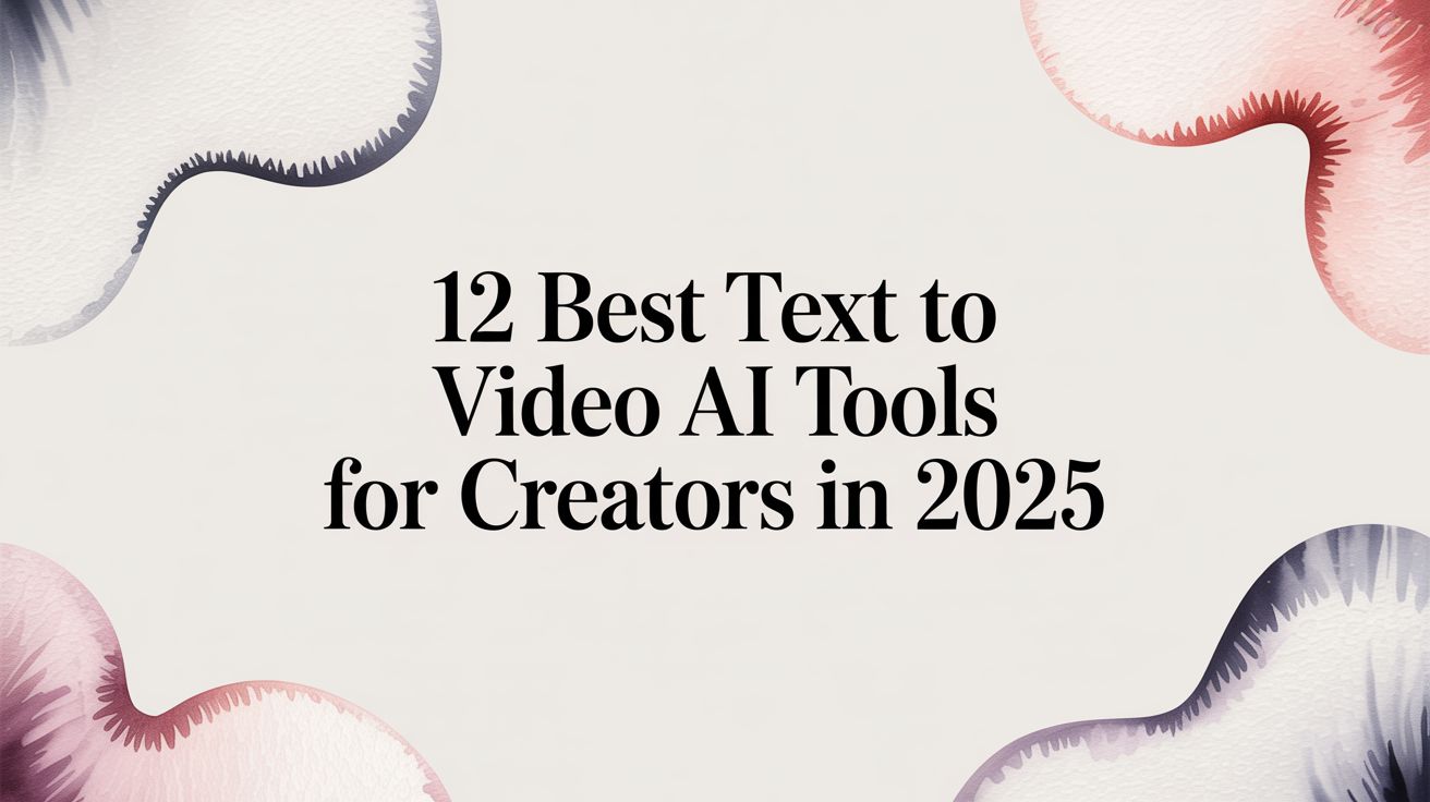 12 Best Text to Video AI Tools for Creators in 2025