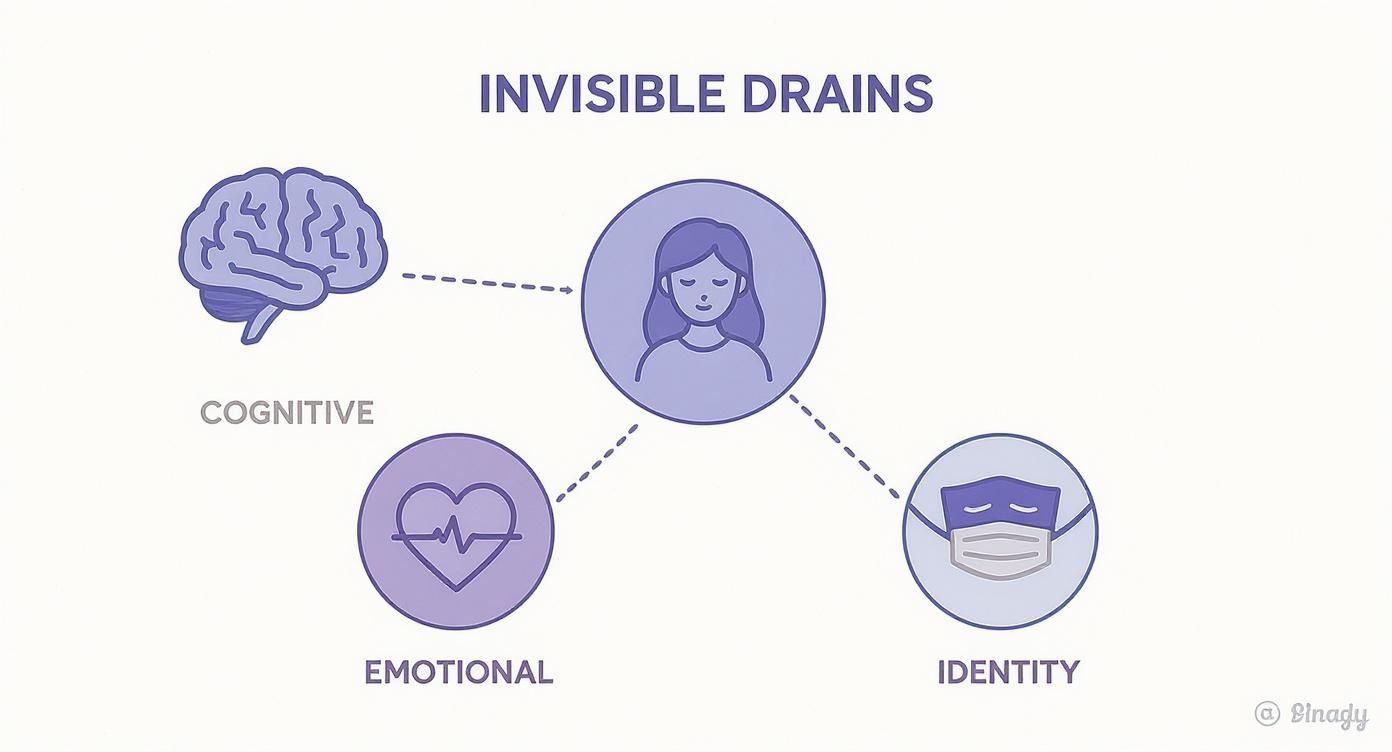 Infographic about working mother burnout