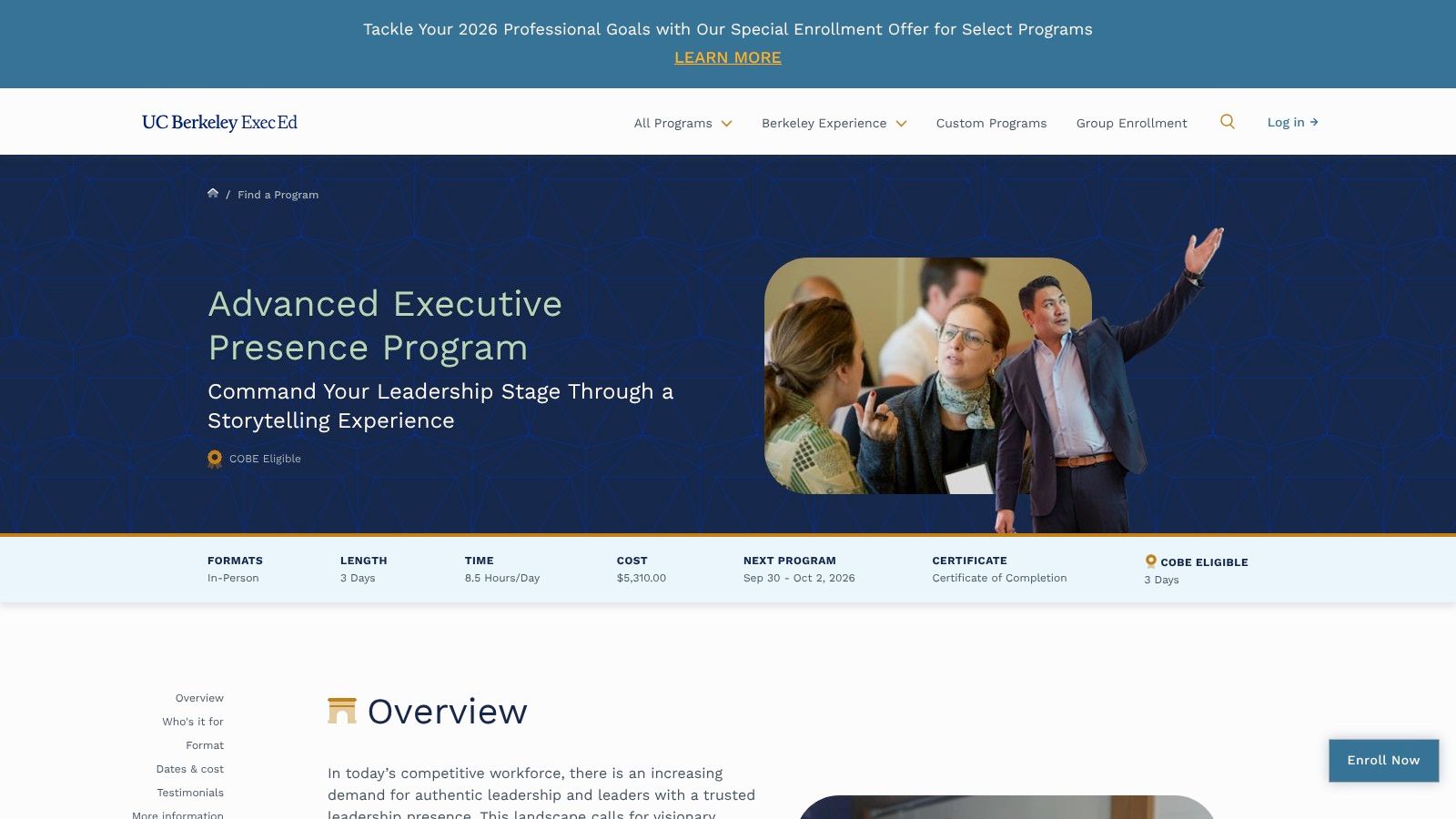 Berkeley Executive Education: Advanced Executive Presence