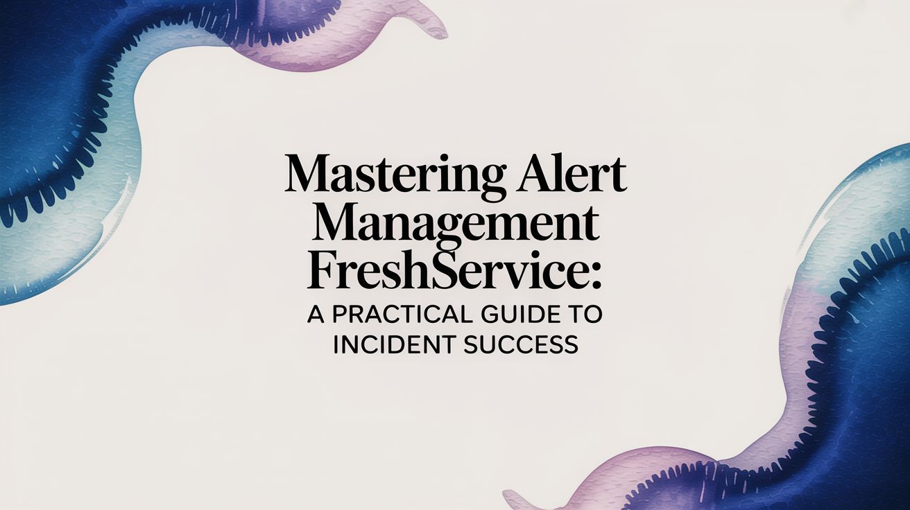 Effective Alert Message Alert Management - Freshservice