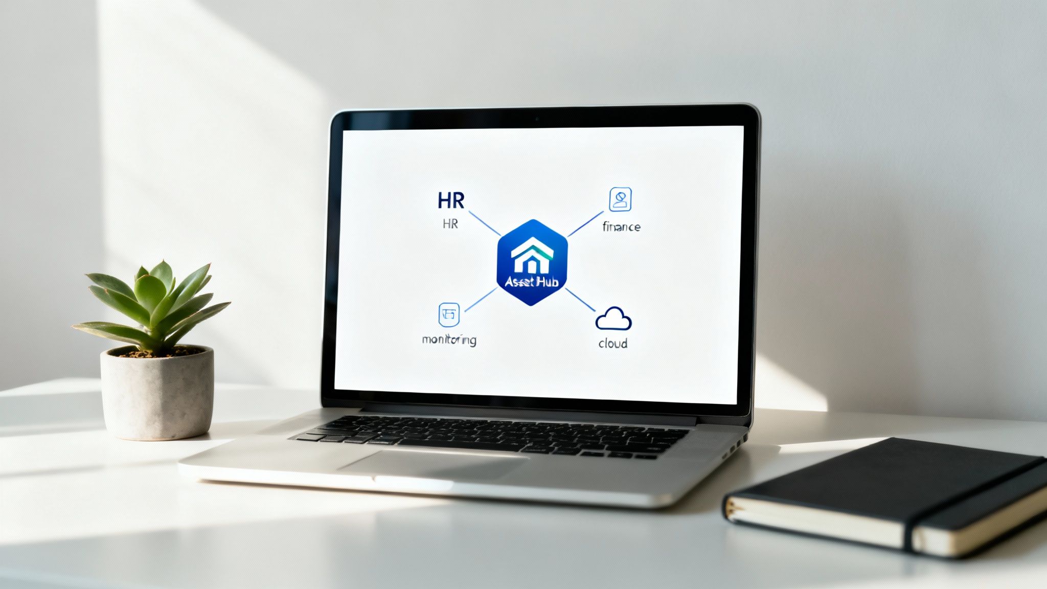 A network diagram showing different IT systems connect, symbolizing Freshservice integrations.