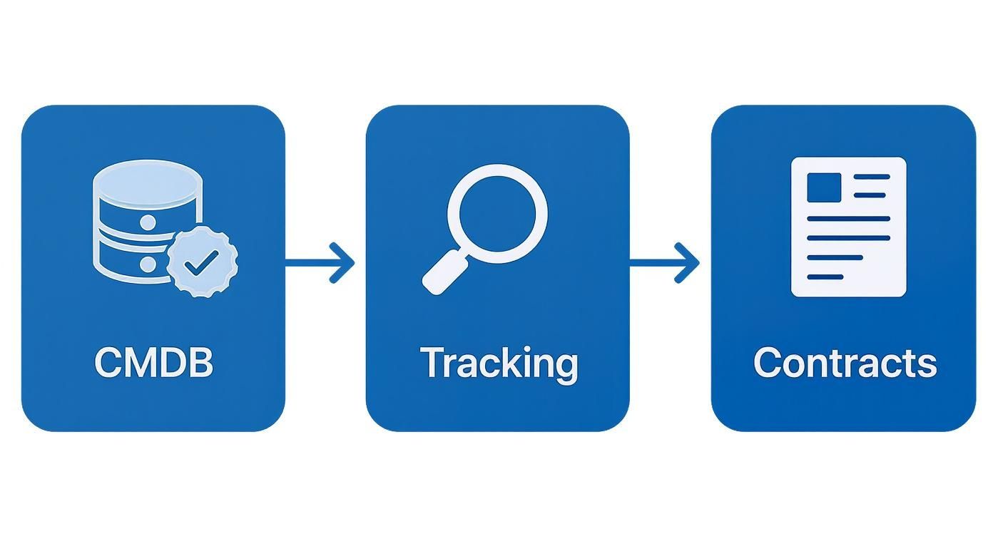Infographic about fresh service asset management